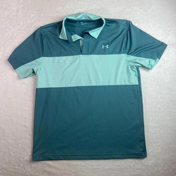Under Armour Other - Under Armour Polo Shirt Men's Large Green Heatgear Short Sleeve Performance Golf